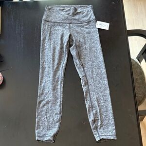 Lululemon Wunder Under HR 7/8 Tight HBLK 6- Heathered Black